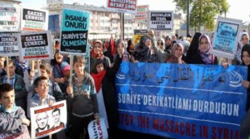 Suriye Ve İsrail Protesto Edildi