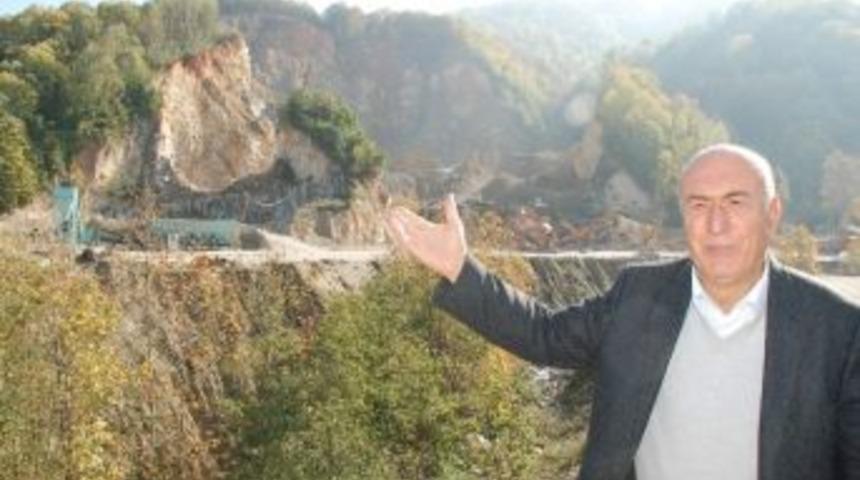 Doğal G&uuml;zellikleriyle &Uuml;nl&uuml; Masukiye'de Taş Ocağı Kirliliği