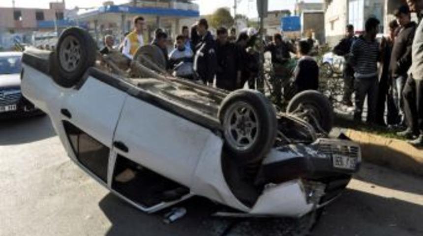 Takla Atan Otomobilden Burnu Bile Kanamadan &Ccedil;ıktı