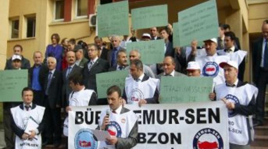 Memur Sen Trabzon Adliyesi Önünde "adalet" İstedi