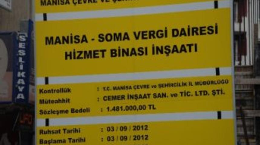 Soma Vergi Dairesi Binası Hızla Y&uuml;kseliyor