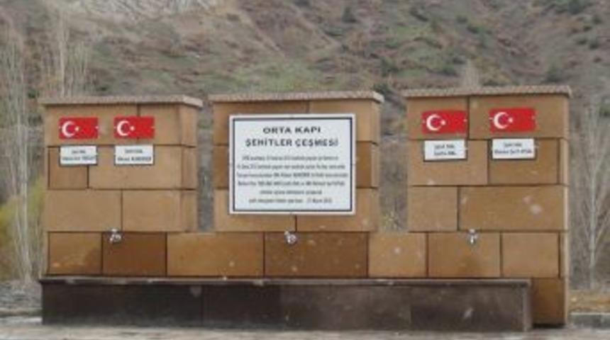 Korucuların Isimleri, Şehit D&uuml;şt&uuml;kleri Alanda Yaptırılan &Ccedil;eşmeye Verildi