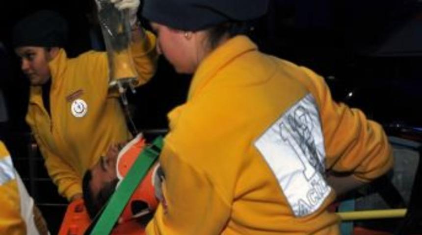 G&uuml;m&uuml;şhane&rsquo;de İnşaattan D&uuml;şen İş&ccedil;i Yaralandı