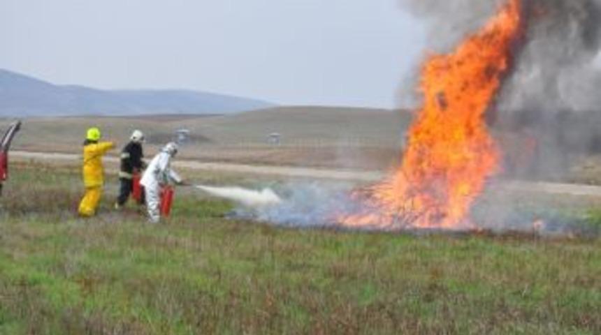 Siirt Havaalanı'nda Yangın Tatbikatı