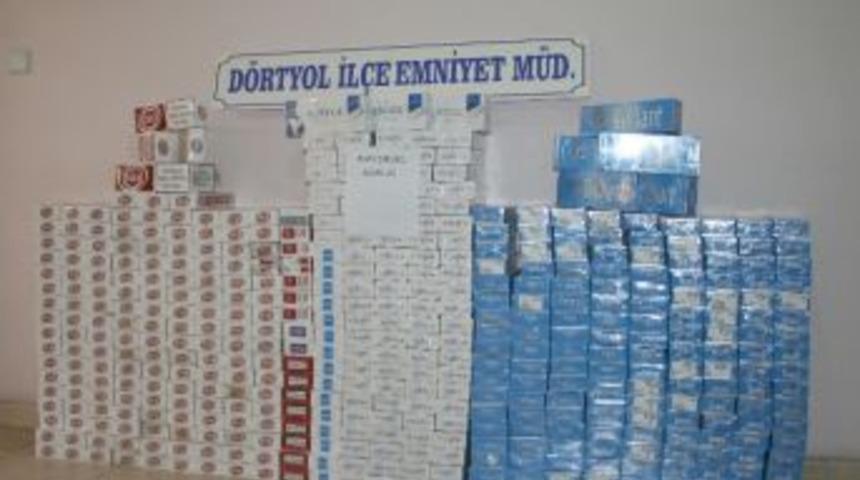 D&ouml;rtyol&rsquo;da 4 Bin 580 Paket Ka&ccedil;ak Sigara Ele Ge&ccedil;irildi