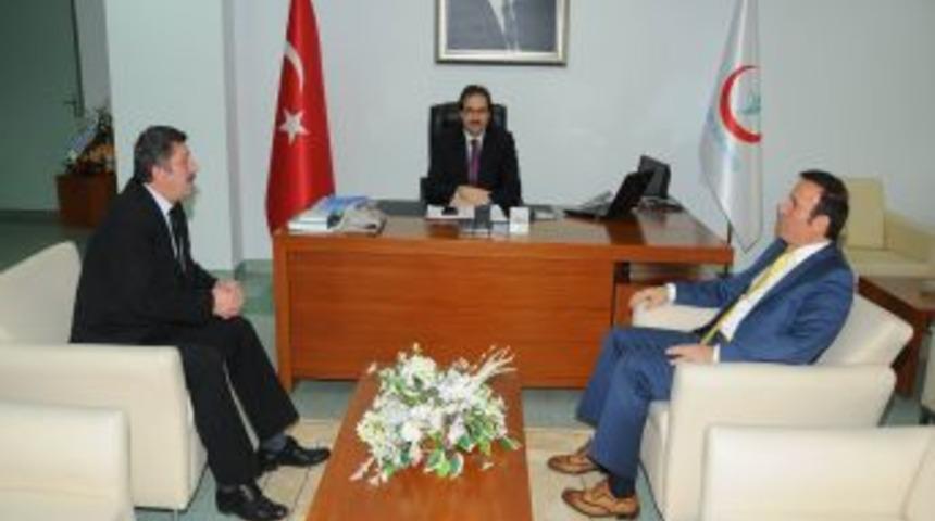 Osman Gen&ccedil;, Kamu Hastaneleri Genel Sekreteri Aydın'ı Ziyaret Etti