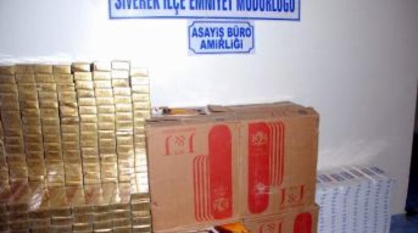 Siverek'te 35 Bin 370 Paket Ka&ccedil;ak Sigara Ele Ge&ccedil;irildi