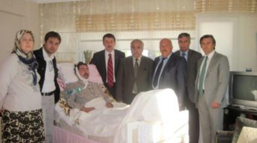 ALS Hastası Nihat &Ouml;ğretmen Evinde Ziyaret Edildi