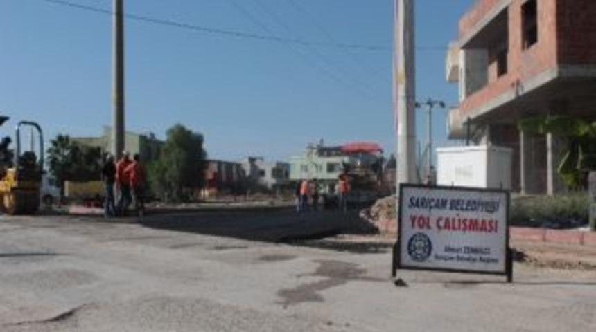 Sarı&ccedil;am Belediyesi'nin Asfalt &Ccedil;alışmaları S&uuml;r&uuml;yor