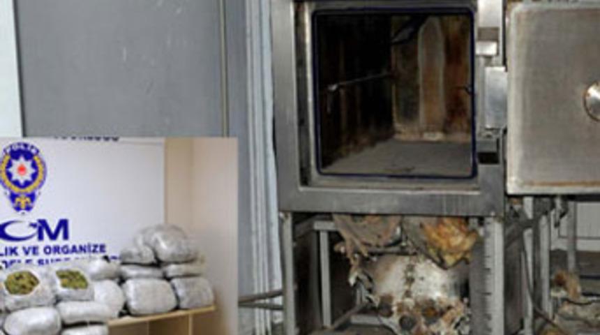 Kalorifer tankında 237 kilo esrar bulundu