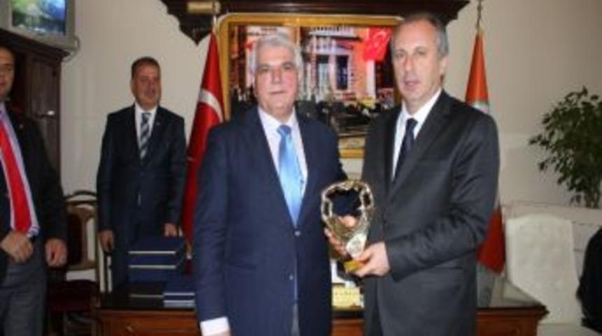 İnce&rsquo;den Belediye Başkanı Sedef&ccedil;i&rsquo;ye Ziyaret