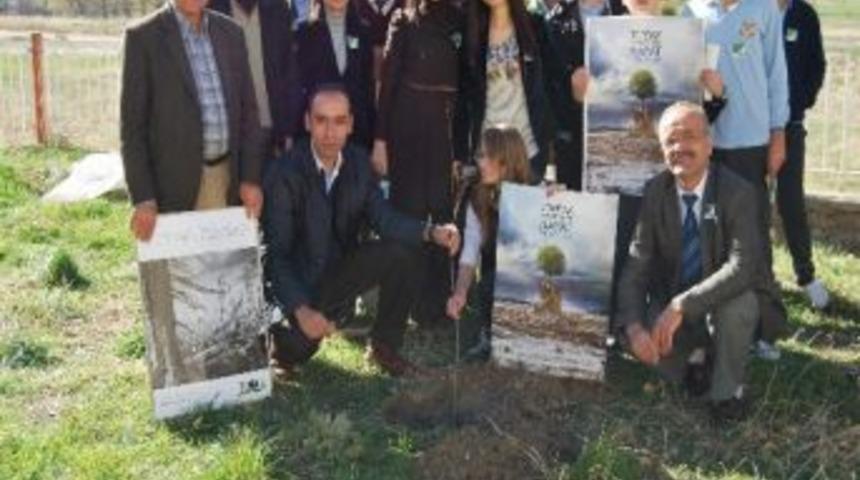 Akseki&rsquo;de &Ouml;ğrenciler Okul Bah&ccedil;esine Fidan Dikti