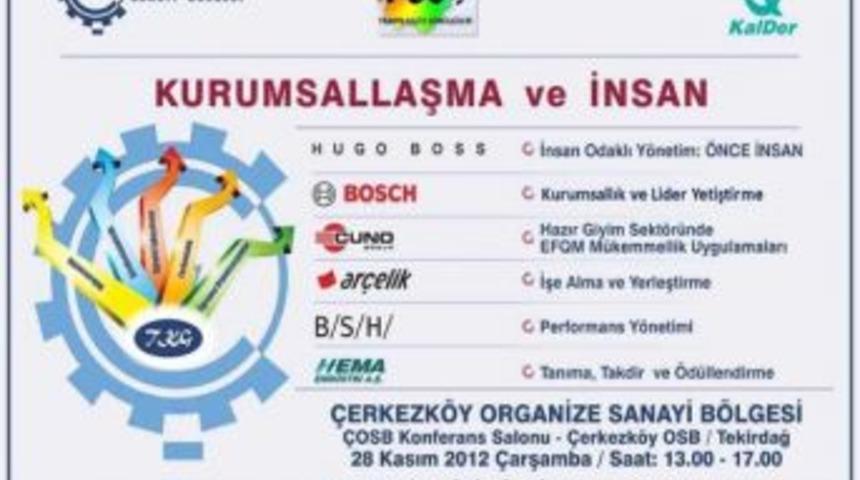Osb&rsquo;de &lsquo;kurumsallaşma Ve İnsan&rsquo; Anlatılacak