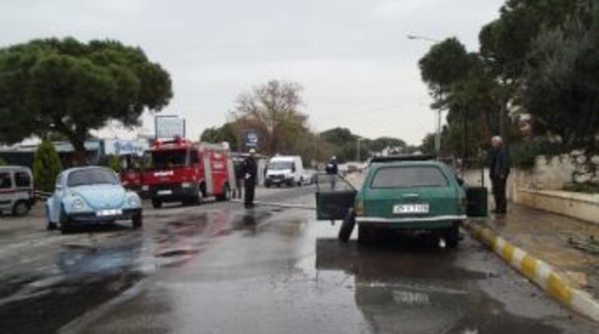 Seyir Halindeki Ara&ccedil; Cayır Cayır Yandı