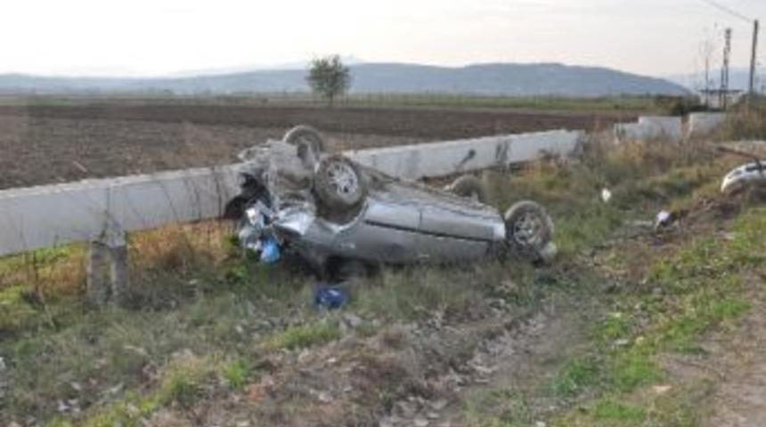 Otomobil Takla Attı: 1 Yaralı