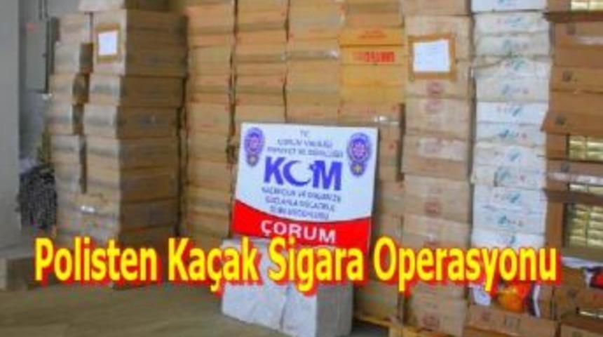 Polisten ka&ccedil;ak sigara operasyonu