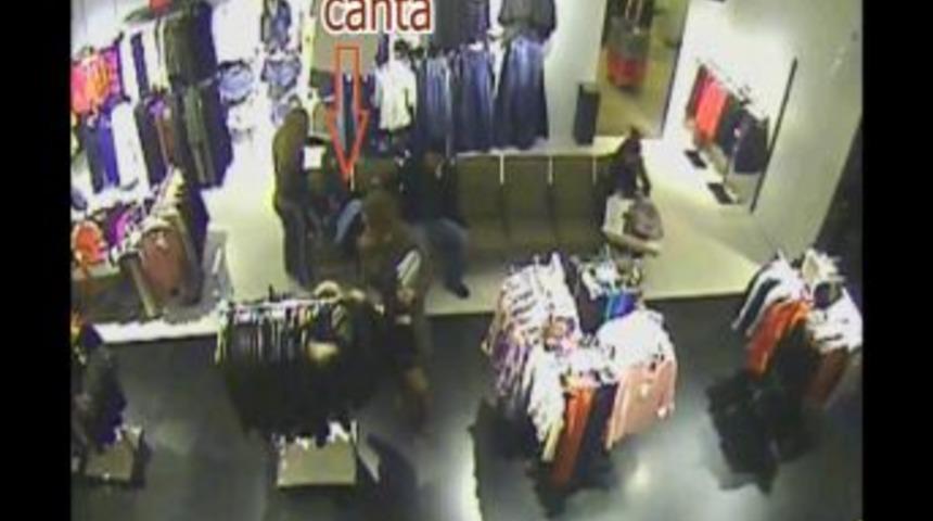 &Ccedil;anta Hırsızı G&uuml;venlik Kameralarına Yakalandı