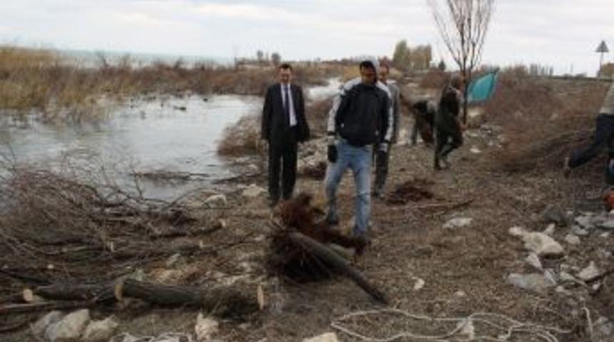 Beyşehir G&ouml;l&uuml; Milli Parkı'nda 30 Kamyon &Ccedil;&ouml;p Toplandı