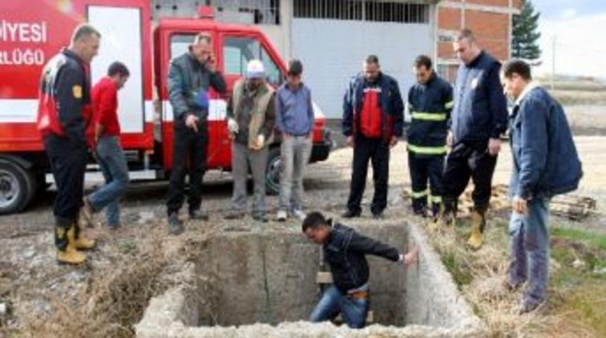 Uşak&rsquo;ta Film Gibi K&ouml;pek Kurtarma Operasyonu