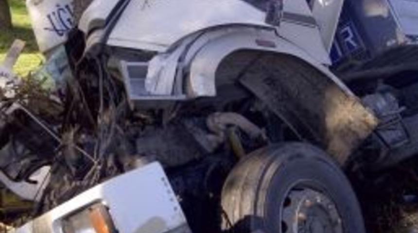 Ağaca &Ccedil;arpan TIR'ın S&uuml;r&uuml;c&uuml;s&uuml; Hayatını Kaybetti