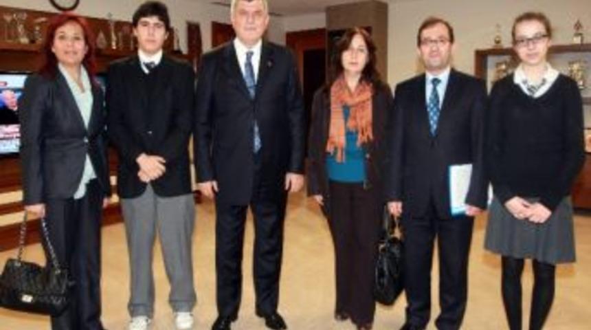 K&ouml;rfez Fen Lisesi'nden Başkan'a Ziyaret