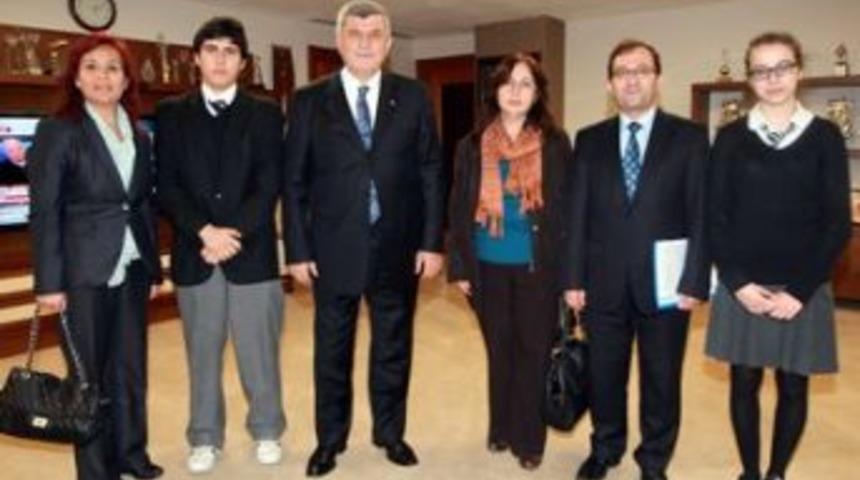 K&ouml;rfez Fen Lisesi&rsquo;nden Başkan&rsquo;a  ziyaret