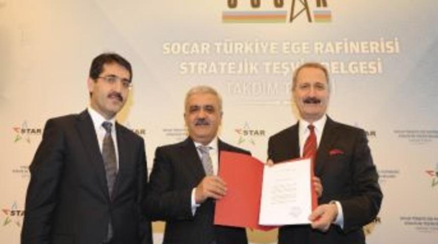 T&uuml;rkiye&rsquo;nin İlk &ldquo;stratejik Yatırım Teşvik Belgesi&rdquo; Bakan &Ccedil;ağlayan Tarafından Socar'a Verildi