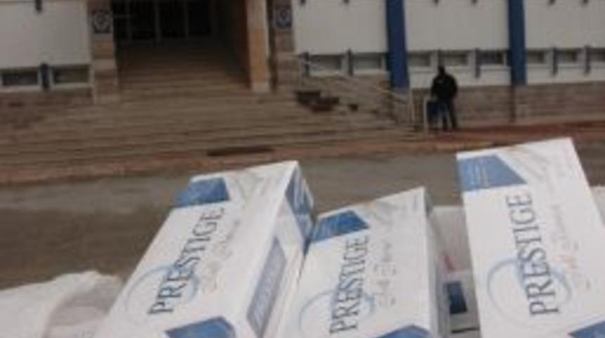 Elbistan'da 12 Bin Paket Ka&ccedil;ak Sigara Ele Ge&ccedil;irildi