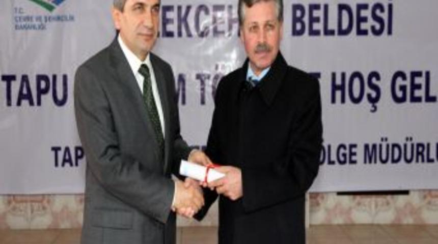 Belekcehan&rsquo;da Hak Sahiplerine Tapuları Verildi