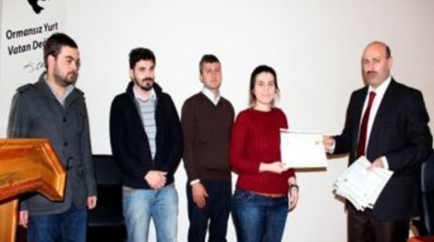 Adapazarı Orman B&ouml;lge M&uuml;d&uuml;rl&uuml;ğ&uuml;'nde 29 Meşcere M&uuml;hendisine &Ccedil;alışma Belgesi Verildi