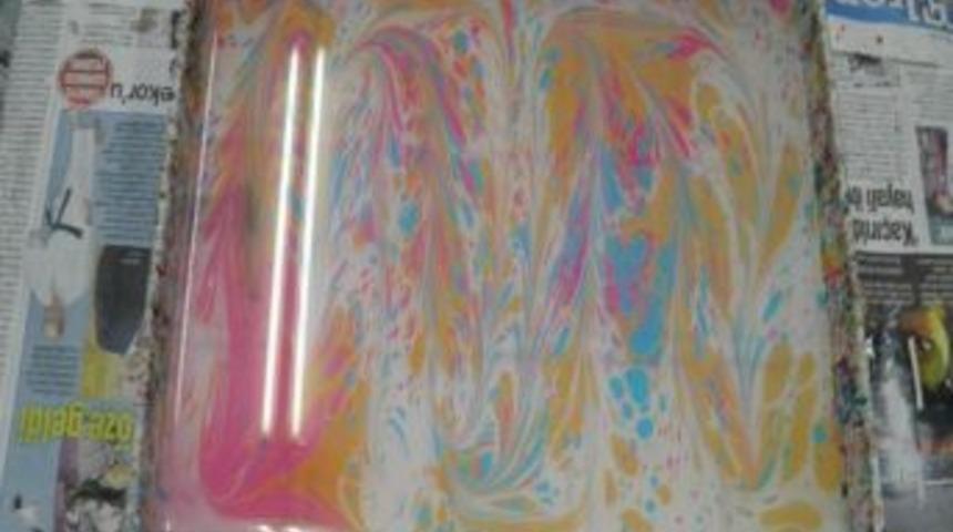 Hisarcık&rsquo;ta Ebru Kursu A&ccedil;ıldı