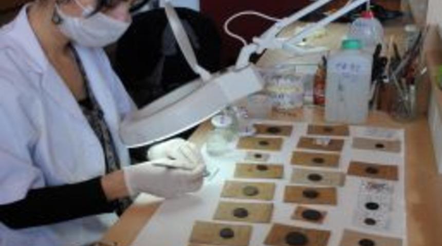 Side M&uuml;zesi'de 10 Bin Tarihi Sikke Taramadan Ge&ccedil;irildi