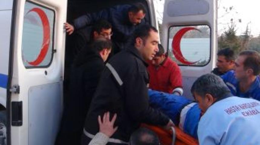 İş Makinesine Kaptırdığı Kolu Koptu