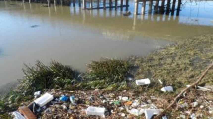 Alaplı &ccedil;ayını &ccedil;&ouml;pler kapladı