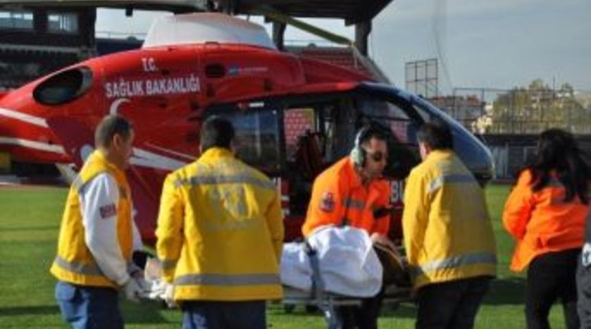 Kalp Krizi Ge&ccedil;iren Hasta Hava Ambulansı İle Bursa'ya Sevk Edildi