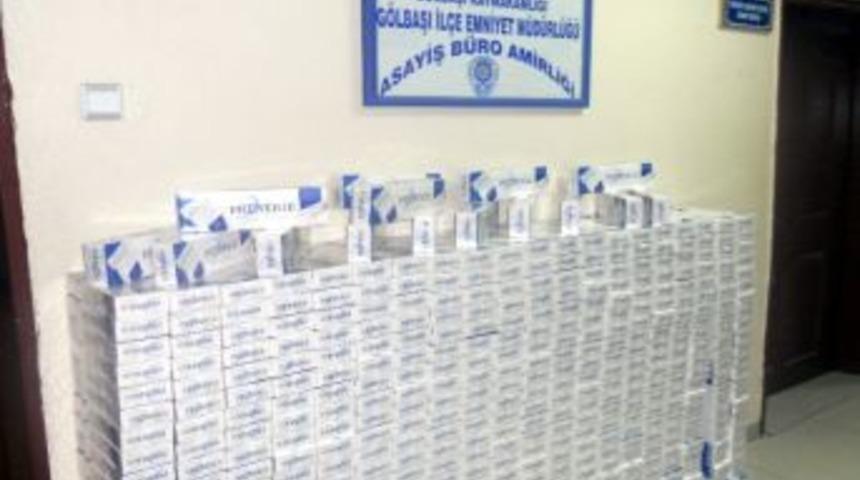 G&ouml;lbaşı İl&ccedil;esinde 5 Bin Paket Ka&ccedil;ak Sigara Yakalandı