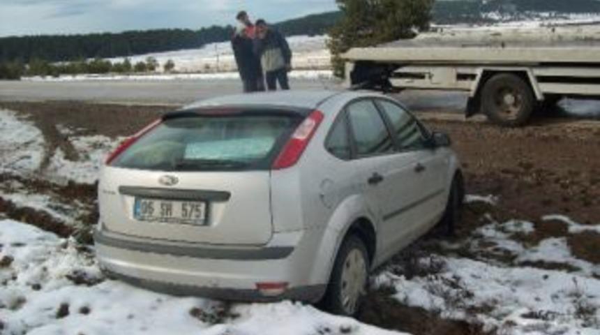 Devrekani&rsquo;de Bir Otomobil Takla Attı