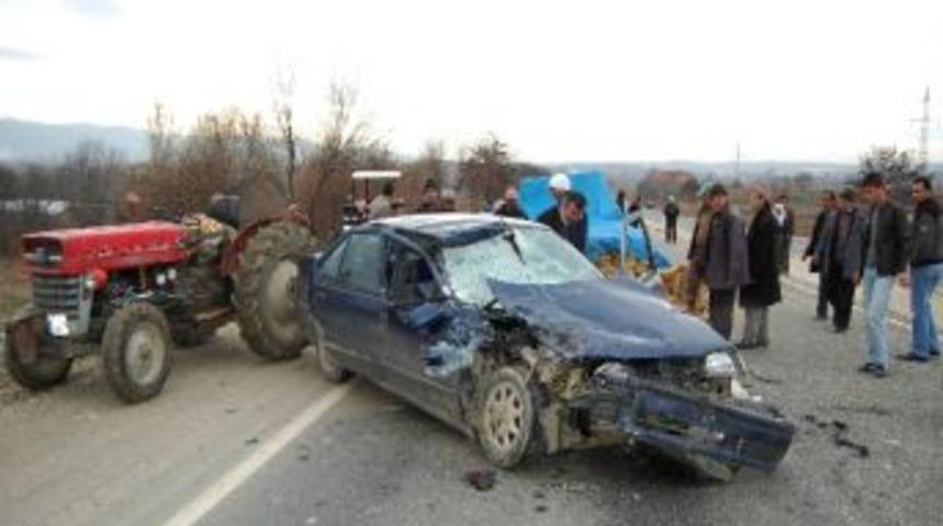 Taşk&ouml;pr&uuml;&rsquo;de Trafik Kazası 1 Yaralı