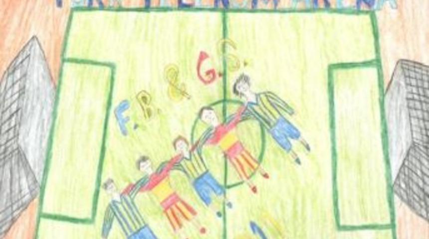 &Ccedil;ocuklar Galatasaray-fenerbah&ccedil;e Derbisinin Resmini &Ccedil;izecek