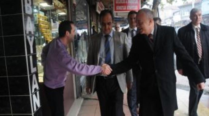 Başkan Erg&uuml;n'den Esnaf Ziyareti