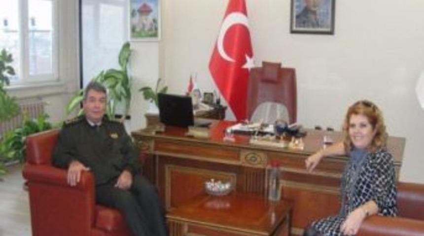 Kırklareli Jandarma Komutanı Mor, Kavaklı Belediye Başkanı Tun&ccedil;'u Ziyaret Etti