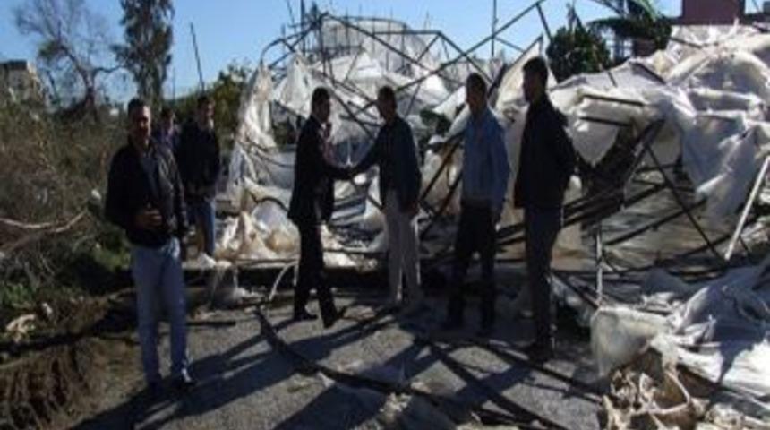 Anamur&rsquo;daki Seralarda Zarar Tespiti Yapıldı