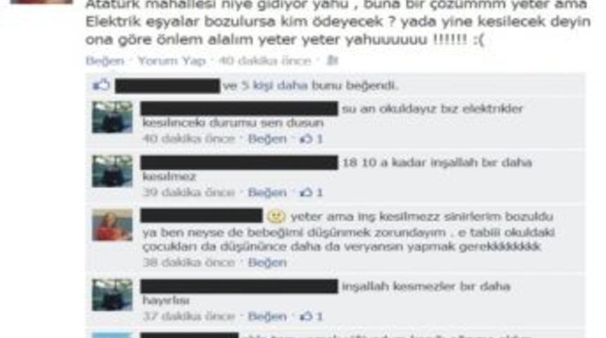 Facebook&rsquo;ta Elektrik İsyanı
