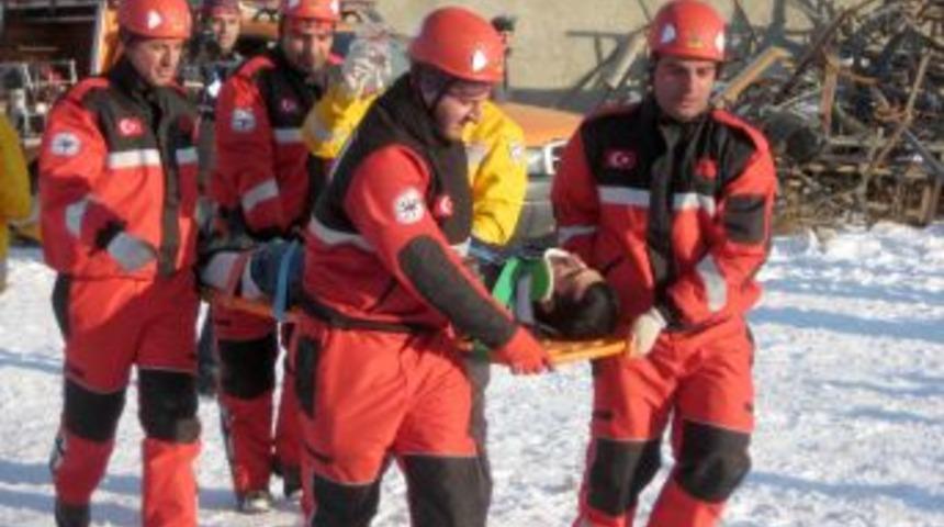 Erzurum Asya Arama Kurtarma Ekibi Deprem Tatbikatı Ile G&ouml;zdoldurdu