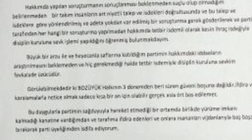 Boz&uuml;y&uuml;k Belediye Başkanı Berberoğlu&rsquo;nun G&ouml;revden Alınması