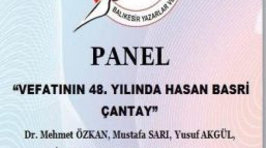 Edremit’te Boş Salonda Hasan Basri Çantay Paneli