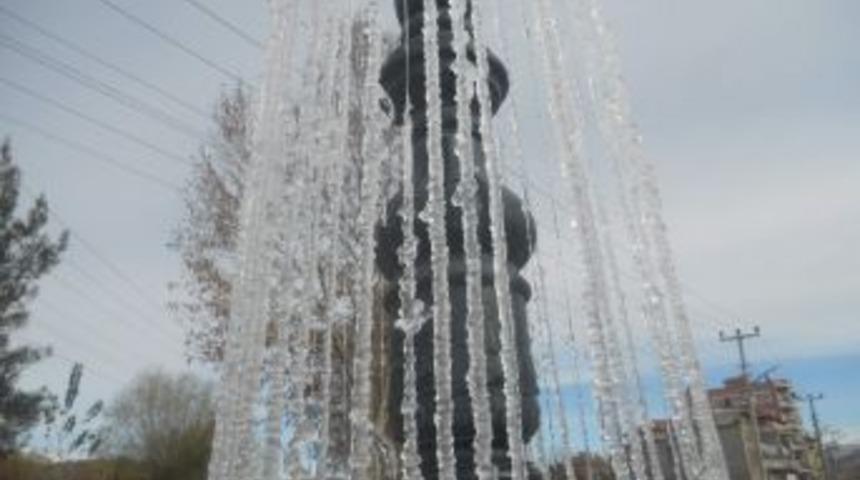 G&ouml;lbaşı İl&ccedil;esinde S&uuml;s Havuzları Dondu