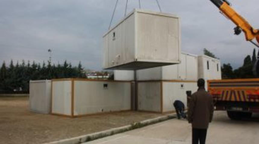 Samandağı'na Van'dan Getirilen 40 Konteynır Eğitim Hizmetlerinde Kullanılacak