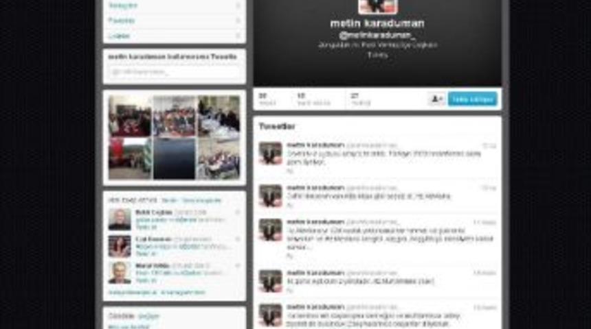 Karaduman Twitter&rsquo;da