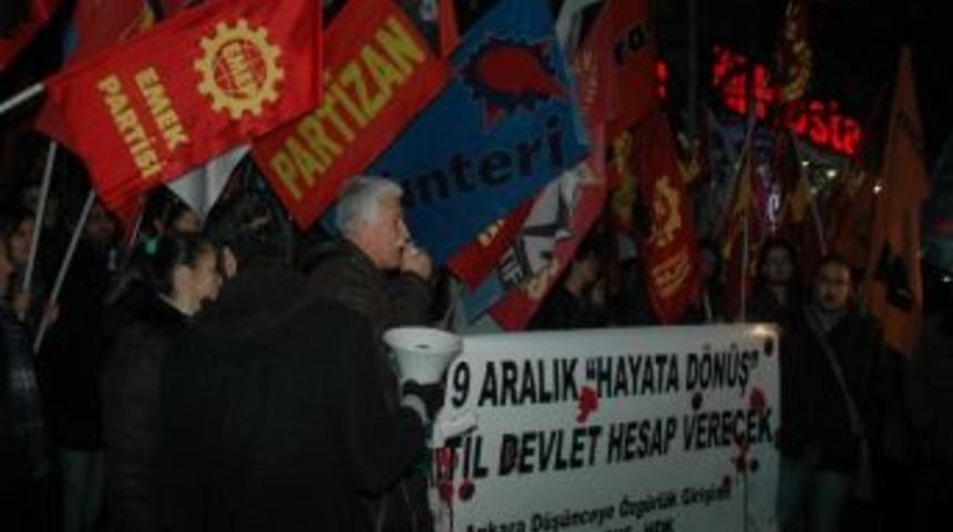 Başkentte 'hayata D&ouml;n&uuml;ş Operasyonu' Protesto Edildi